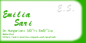 emilia sari business card